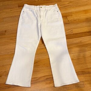 Frame Denim | Le Sylvie Kick Boot Jeans, Blanc Wash, Sz 30